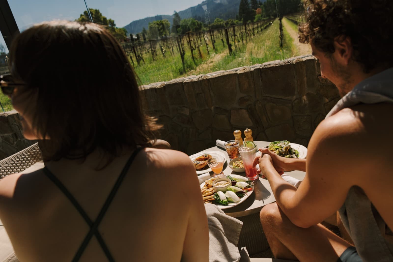 A couple enjoying a day at a resort