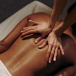 woman on a massage table